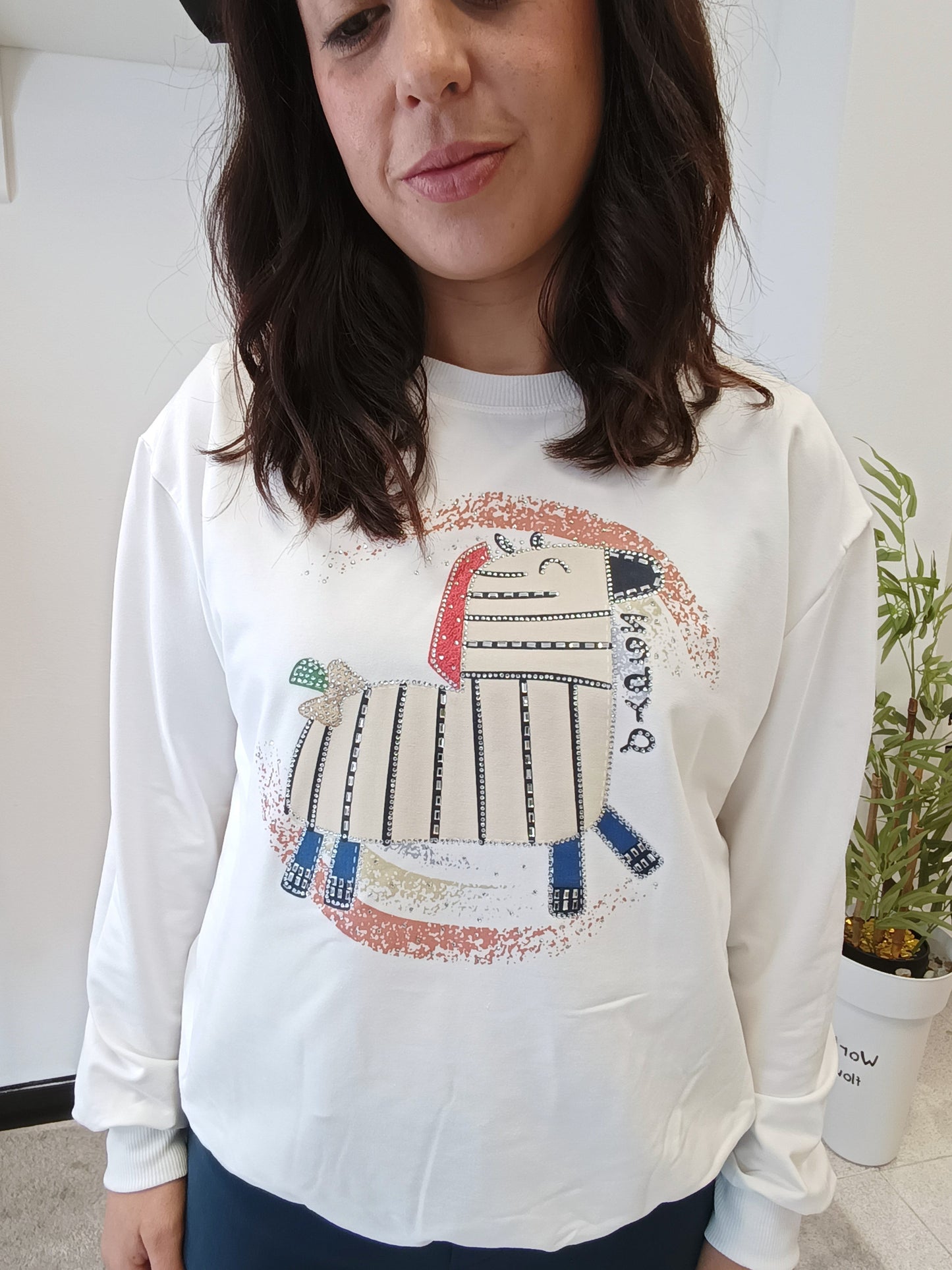 Sudadera fina llama