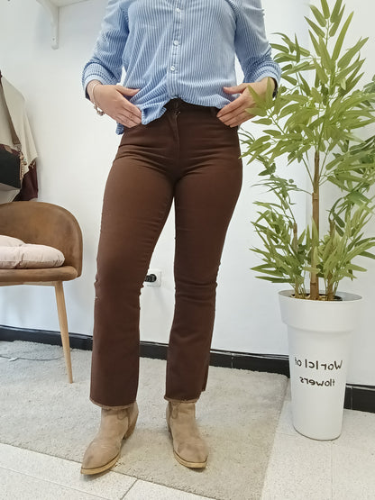 Pantalón flare chocolate