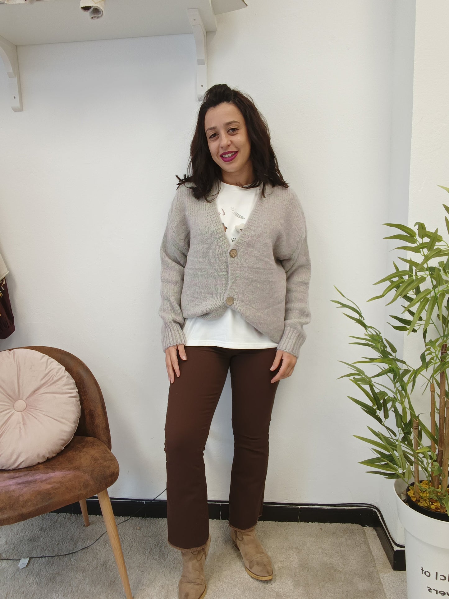 Chaqueta de punto Lila