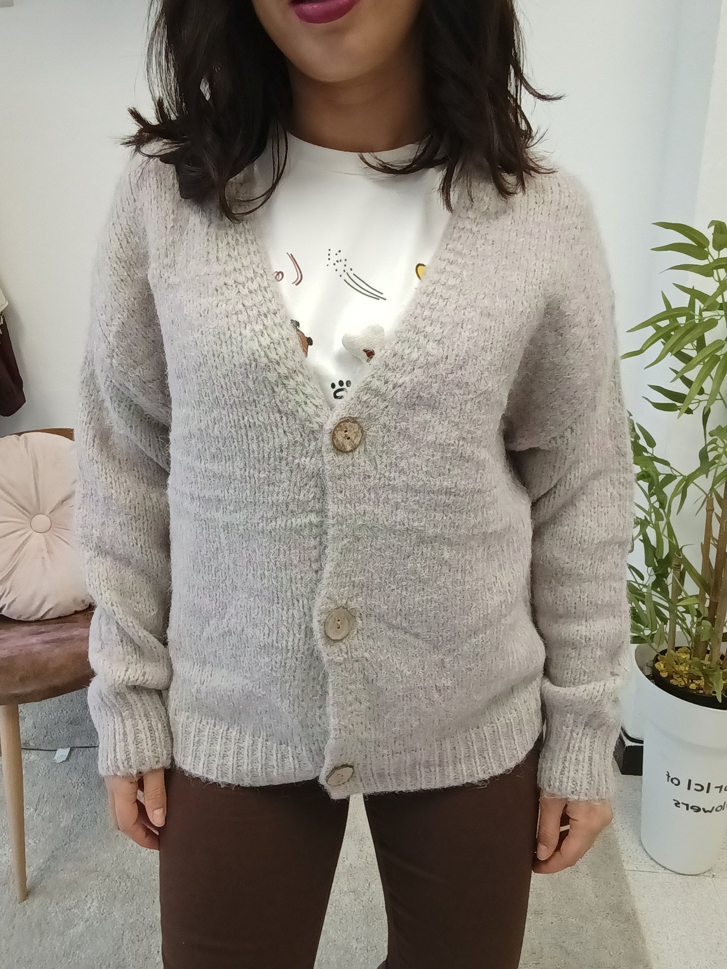Chaqueta de punto Lila