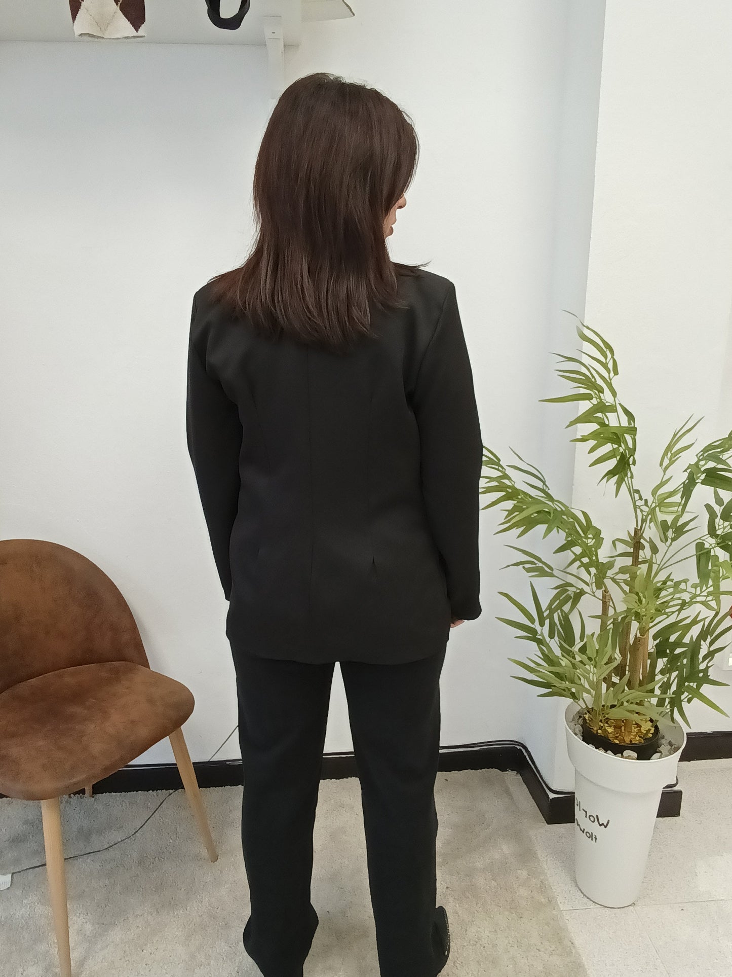 Blazer botón negra