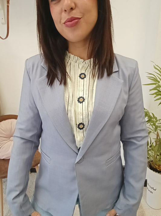 Blazer hombreras azul