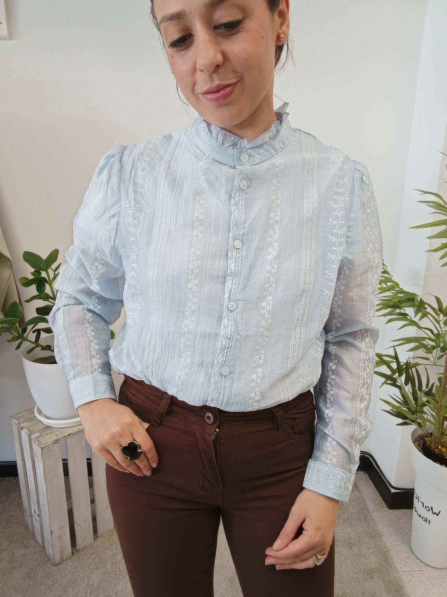 Camisa cristal azul