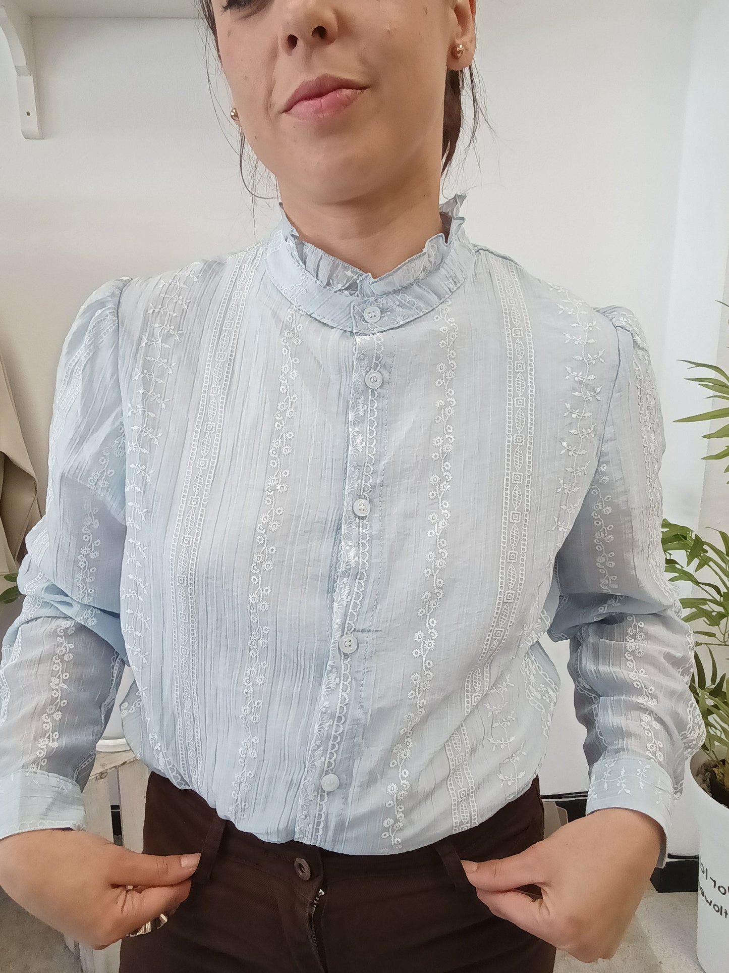 Camisa cristal azul