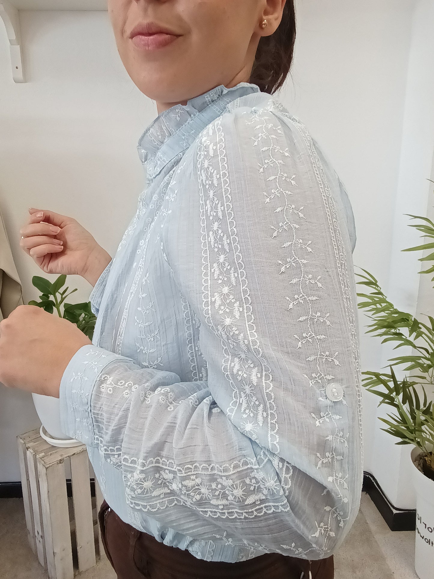 Camisa cristal azul