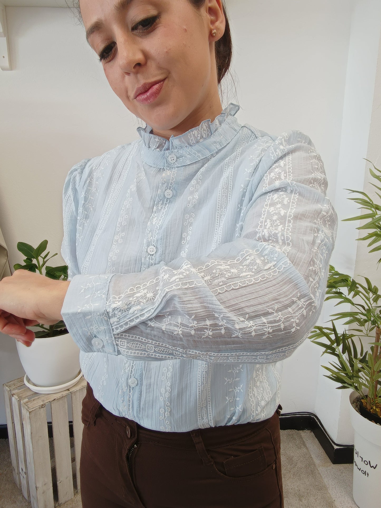 Camisa cristal azul