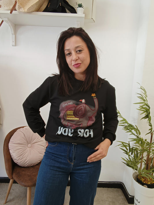 Sudadera fina elefante