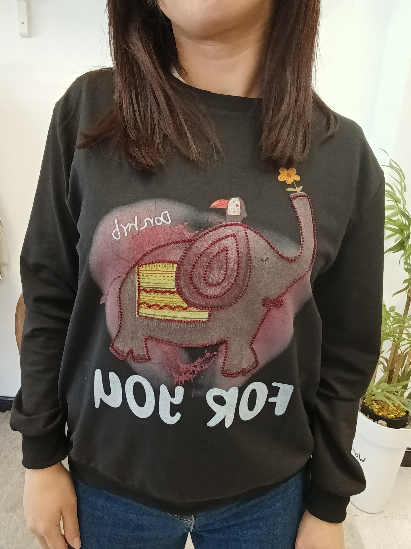 Sudadera fina elefante