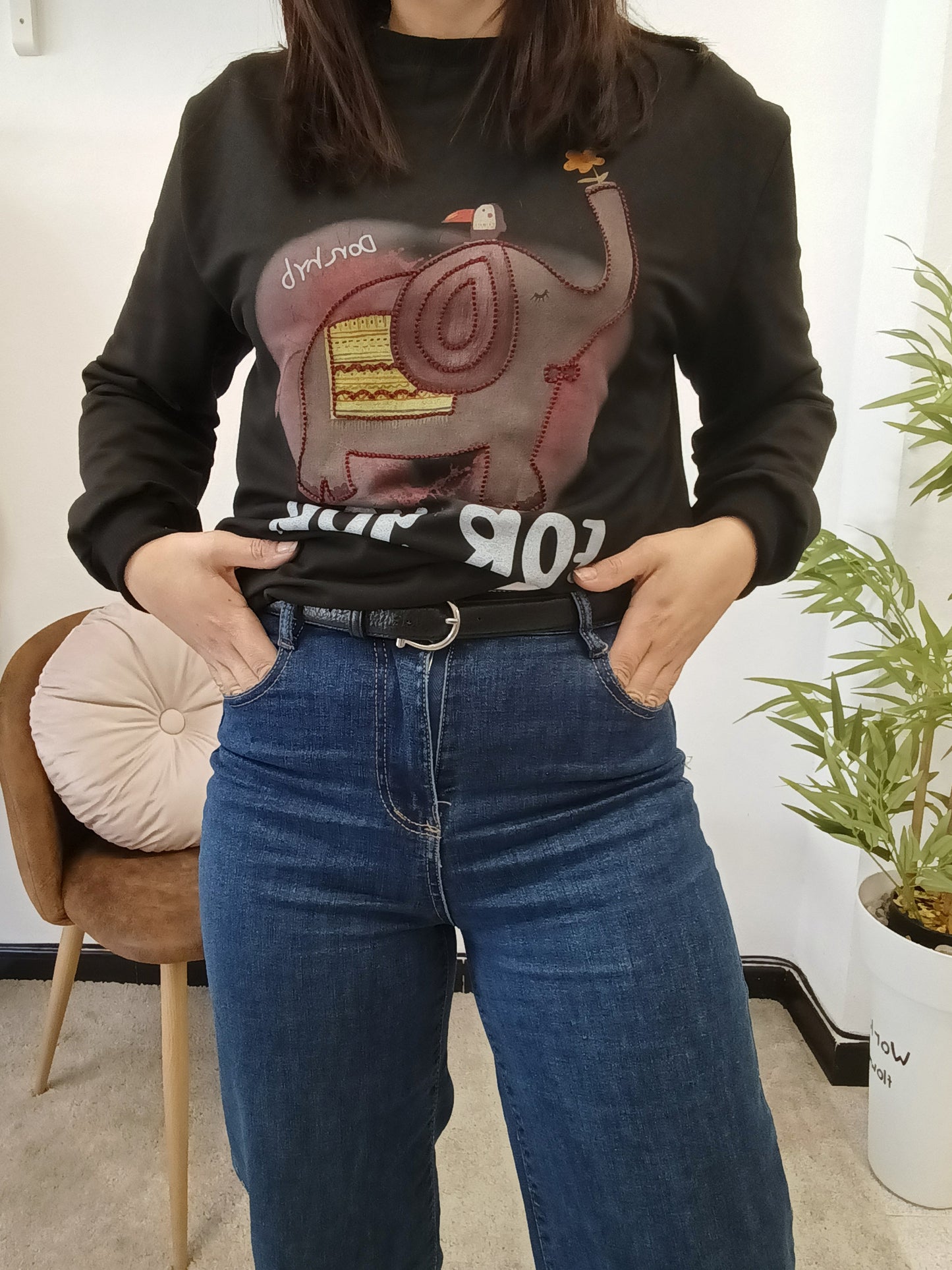 Sudadera fina elefante