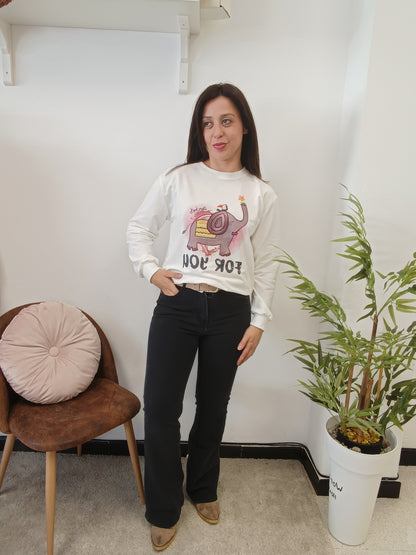 Sudadera fina elefante