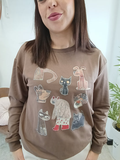 Sudadera fina perros y gatos