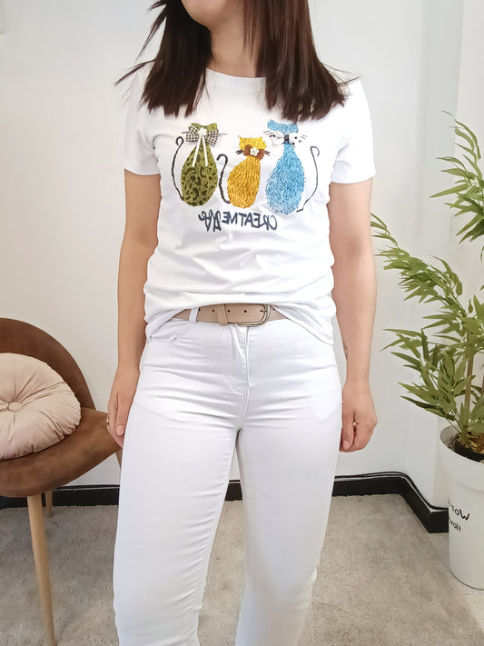 Pantalón blanco flare