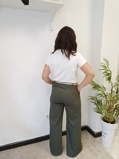 Pantalón ancho lazo