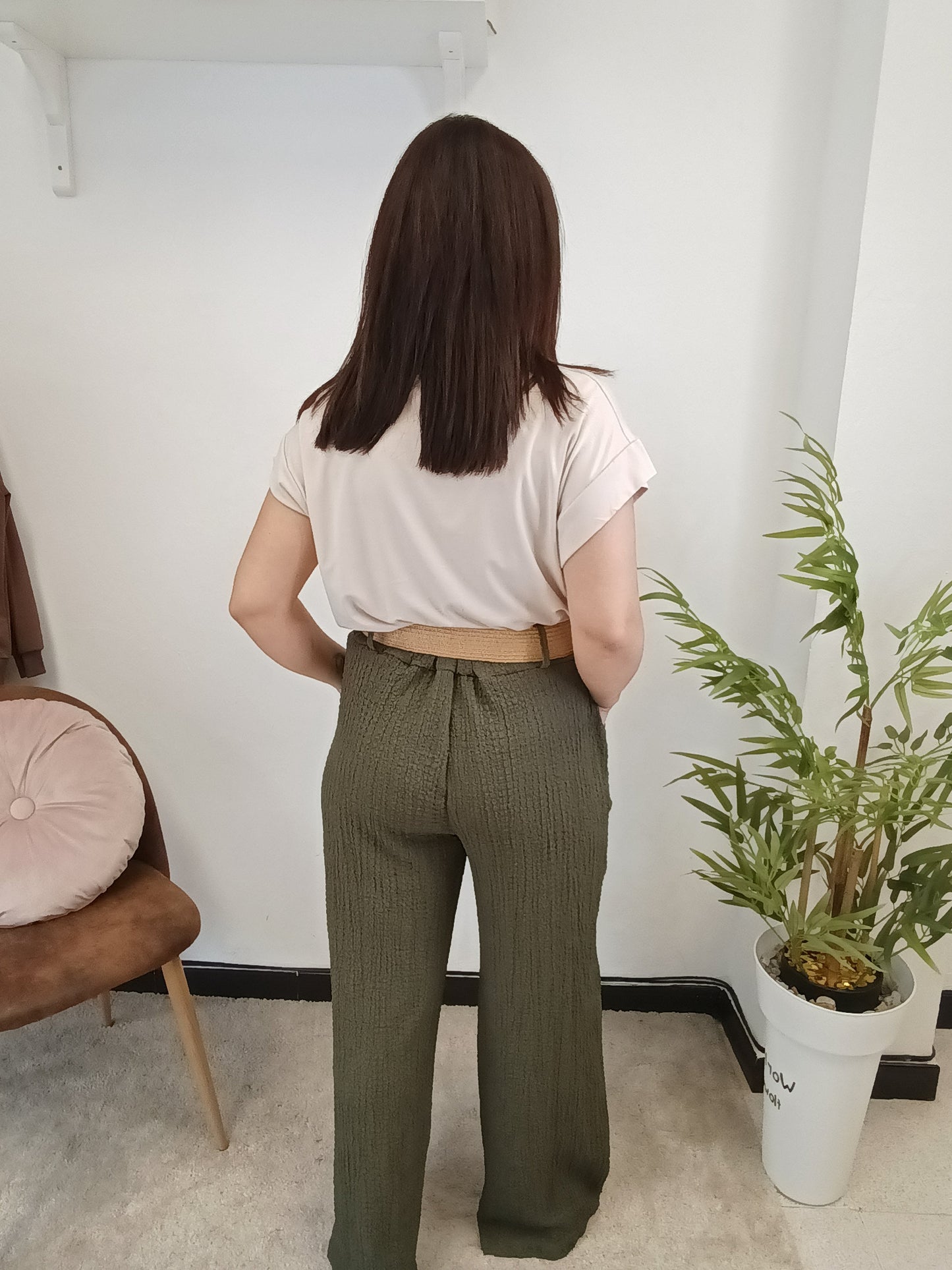 Camiseta básica beige