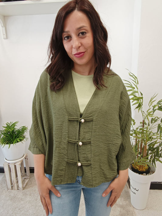 Chaqueta Bolas Verde