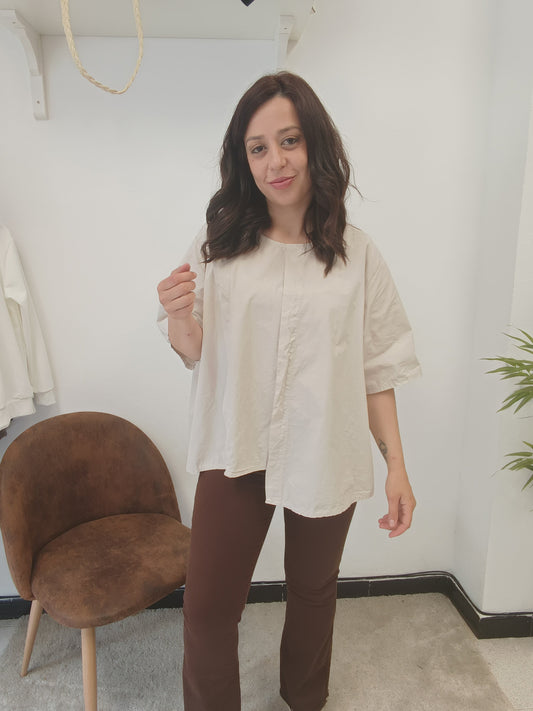 Blusa Beige Algodón