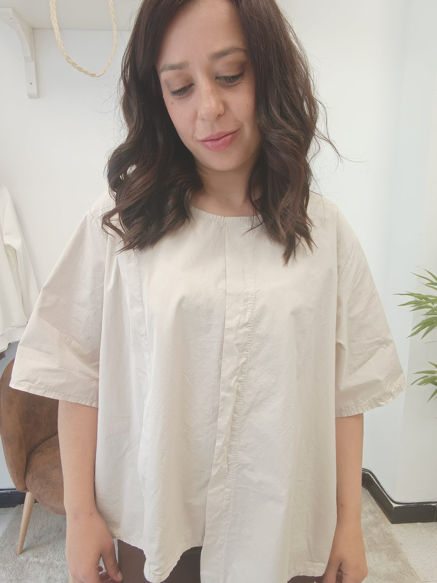 Blusa Beige Algodón
