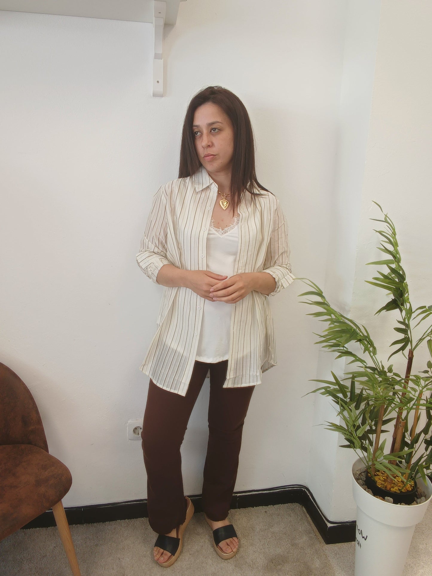 Camisa Rayas Larga