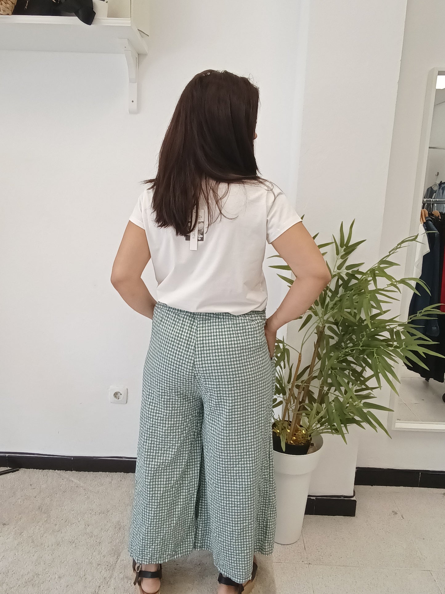 Pantalón Palazzo Vichy