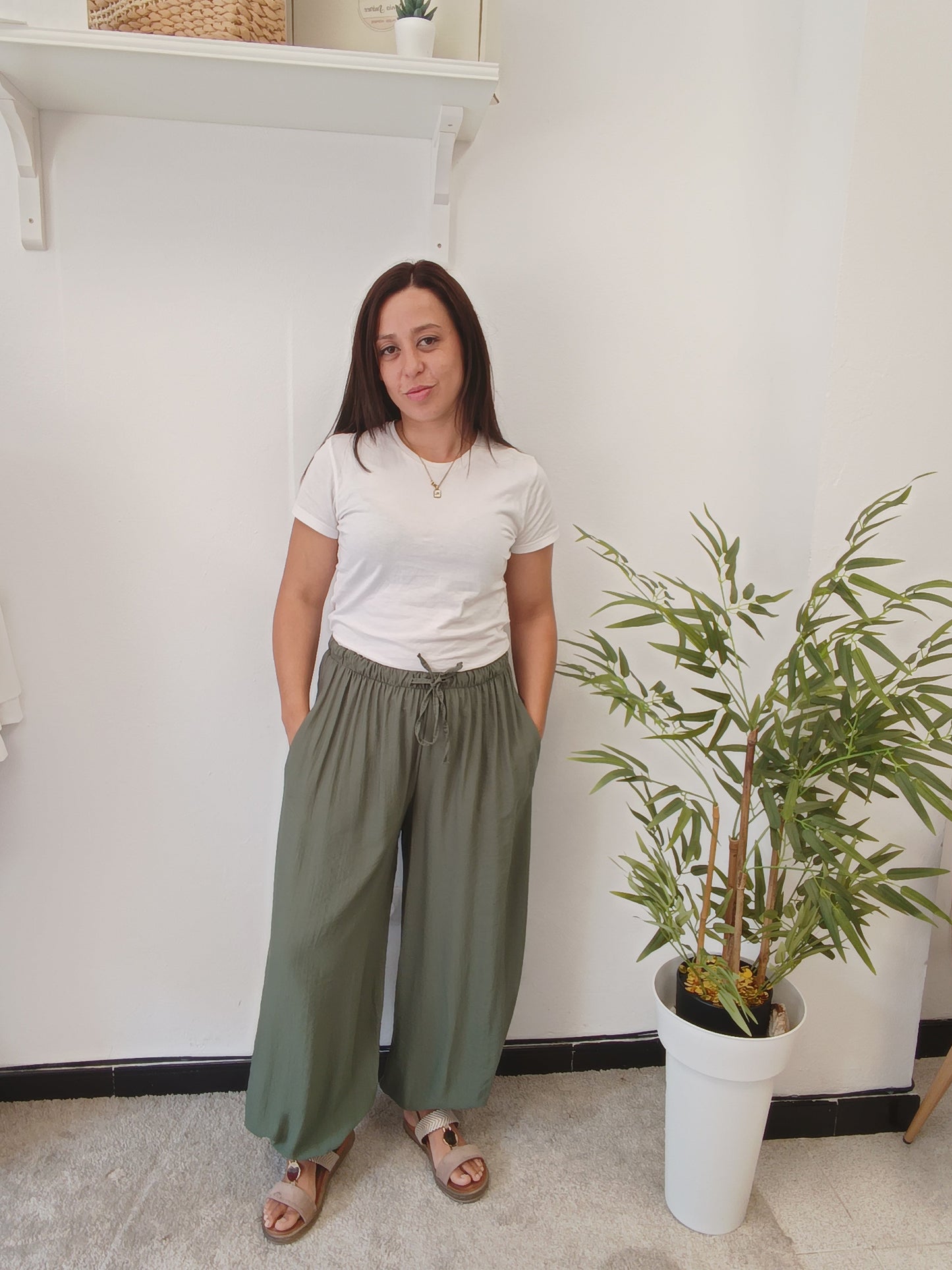 Pantalón Bombacho Liso