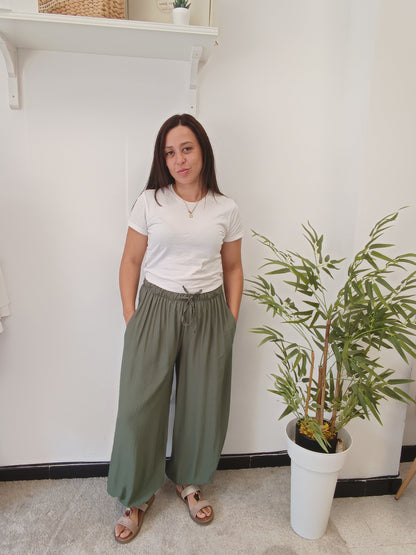 Pantalón Bombacho Liso