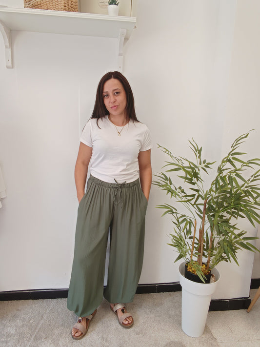 Pantalón Bombacho Liso