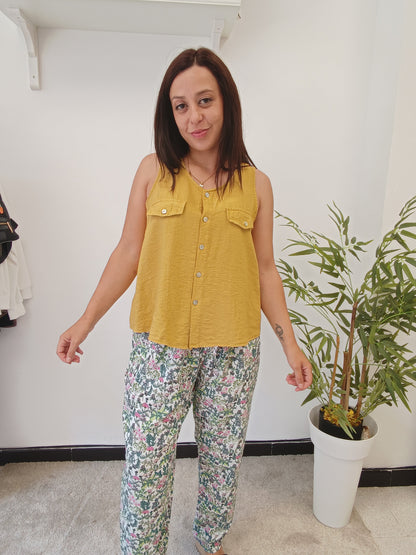 Camiseta Bolsillos Tirante