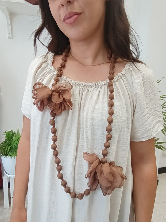 Collar Flor y Bolas