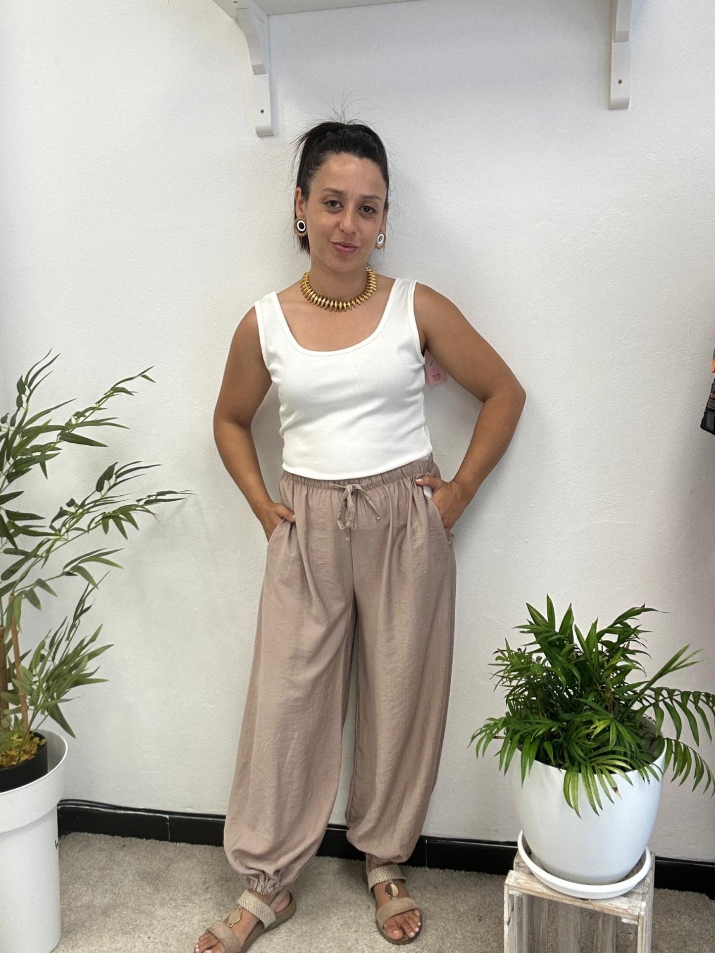 Pantalón Bombacho Liso
